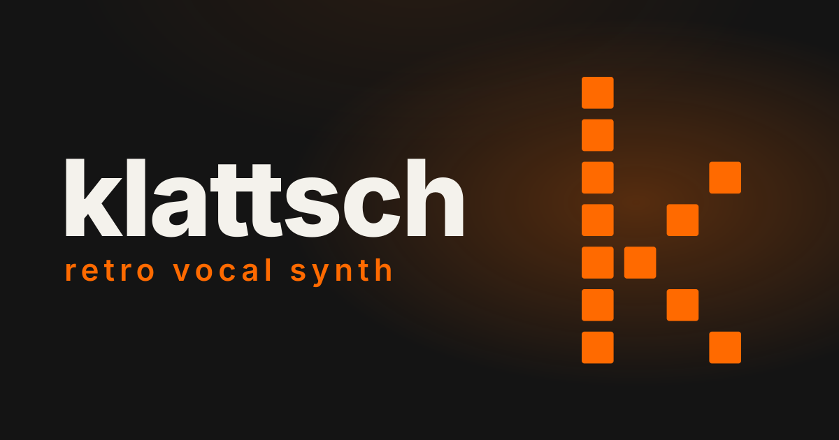 klattsch retro vocal synth social card